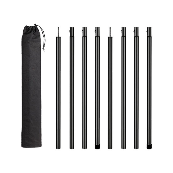 KOOLMAN쿨맨 아이언 스틸 타프 폴대 세트 2개 파우치포함, 2개