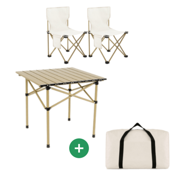 행복구매 캠핑용 야외 접이식 테이블 의자 세트 2인용 4인용