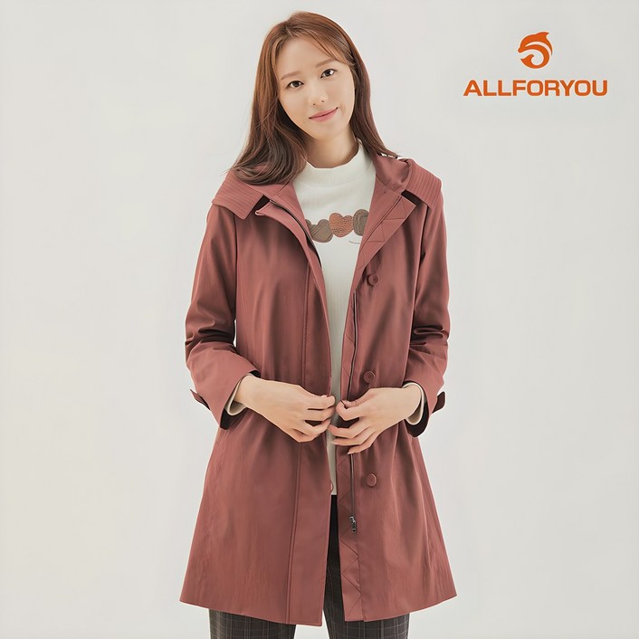 올포유 모델착장 여성 후드 코트 ALCTK8221207