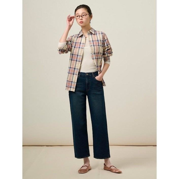 [백화점정품] 25년SS 빈폴레이디스 빈폴 BEANPOLE [Essential] 스트레이트 데님 팬츠 - 블루 (BF5121E03P)