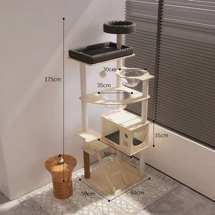 BPF캣타워 스크래쳐 캣폴 대형 소형 대형 싱글 캡슐 원목 침대