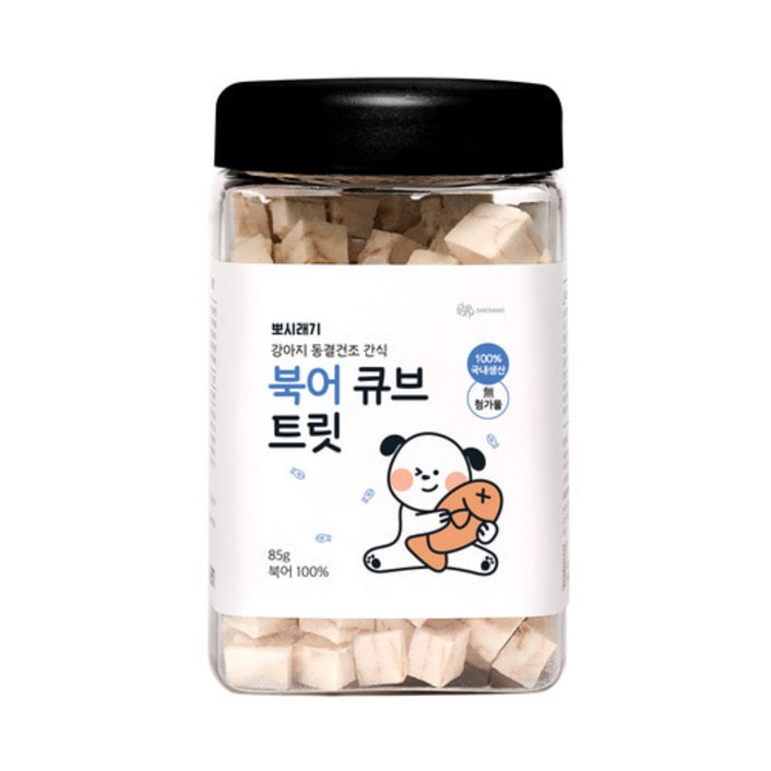 뽀시래기 강아지 동결건조 간식, 북어, 85g, 8개