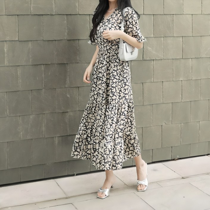 스누키 날씬해보이는 체형커버 원피스 빅사이즈 롱원피스