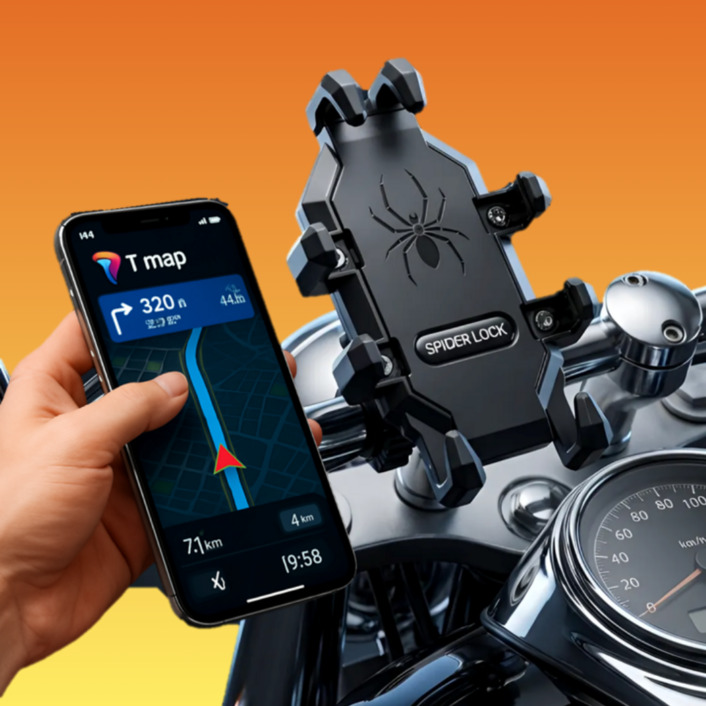 스파이더락 명품 오토바이 핸드폰 거치대 바이크 자전거