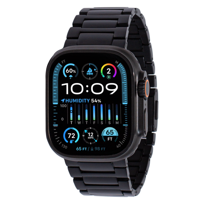 비브 애플워치 울트라 티타늄 스트랩 V2 블랙, 블랙, 1개