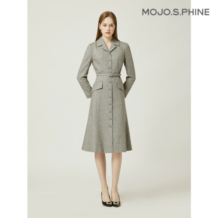 모조에스핀 울소재 A라인 원피스 MGJ234MSE041DH1608394