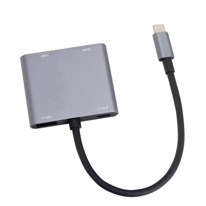 컴썸 C타입 HDMI 듀얼모니터 4IN1P 4K 멀티허브, CT41P 컴썸 C타입 HDMI 듀얼모니터 4IN1P 4K 멀티허브, CT41P
