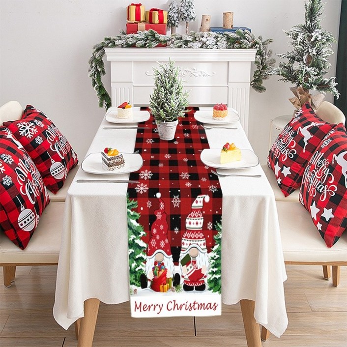크리스마스 테이블 러너 레스토랑 식당 식탁 생일 사진 소품