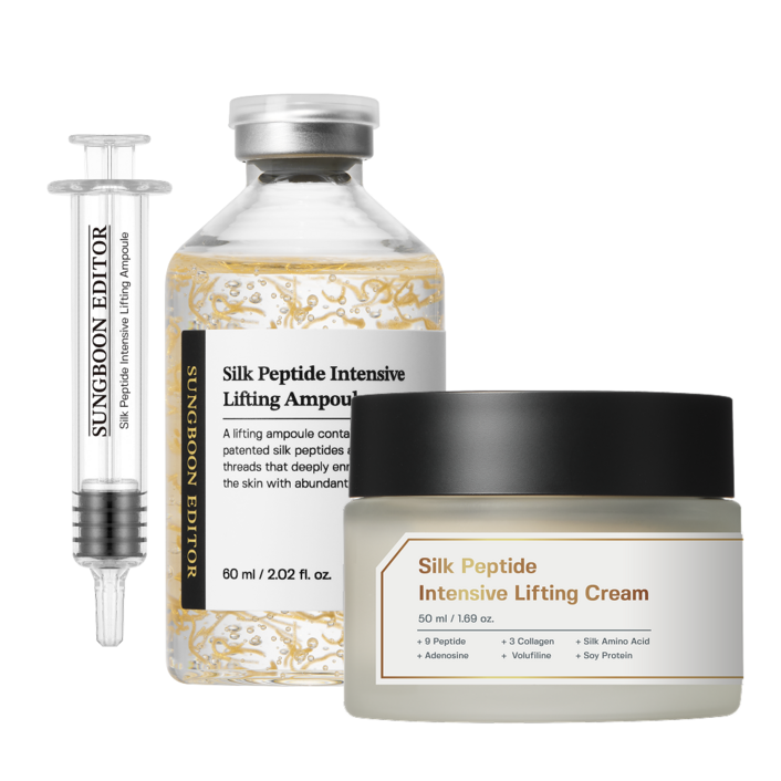성분에디터 녹는실 리프팅 실크 펩타이드 앰플 60ml  녹는실 골드 크림 50ml 세트, 1세트