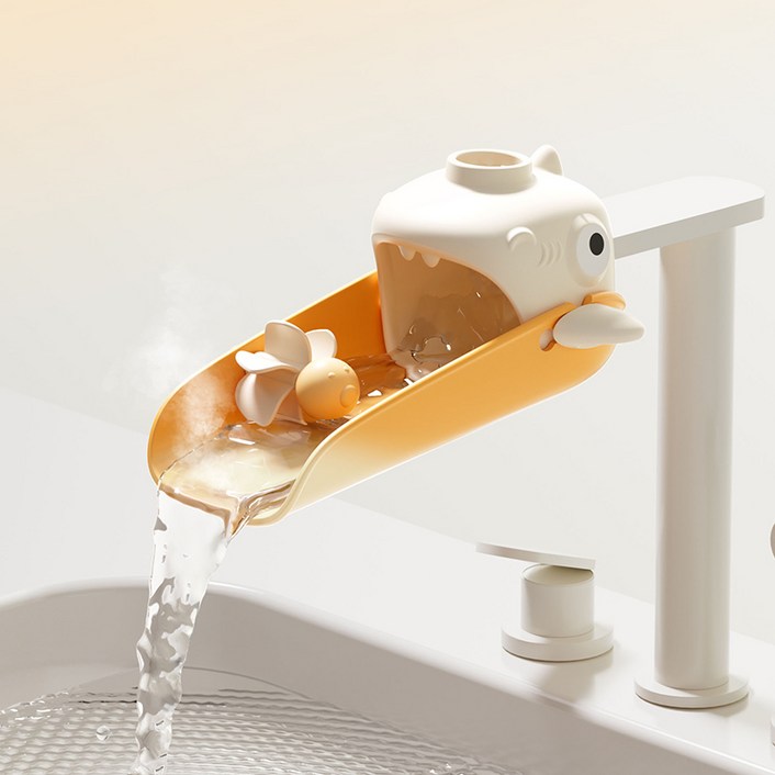 편안한42 실리콘 상어 수도 꼭지 연장탭