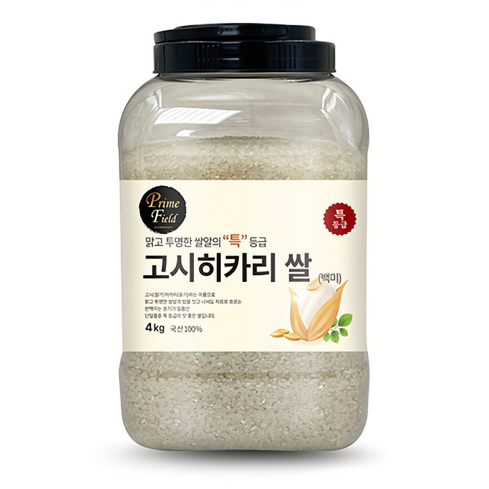 PrimeField 고시히카리 백미, 4kg, 1개, 특등급