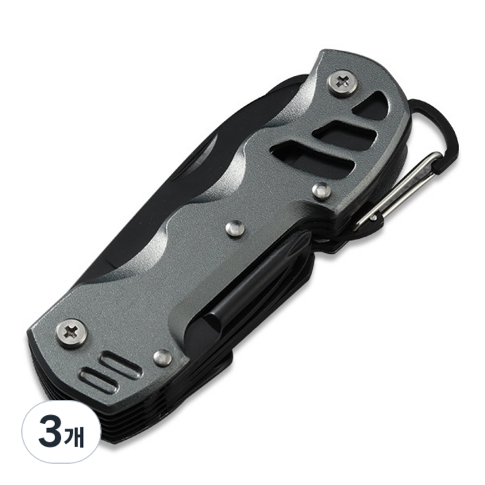 Dr.Tools 다용도 가정용 생활 공구 16 in 1 맥가이버칼 그레이, 3개 Dr.Tools 다용도 가정용 생활 공구 16 in 1 맥가이버칼 그레이, 3개