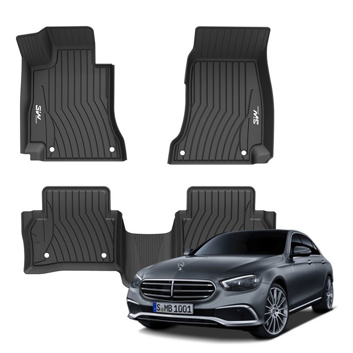 3W 에코라이너 TPE 카매트, 블랙, 벤츠 E class 하이브리드 W213 E300e 2020.01