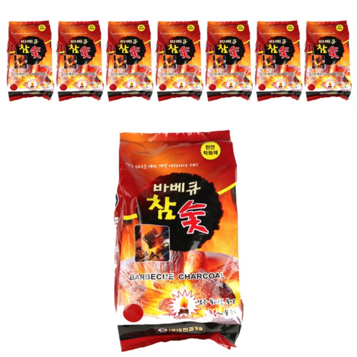 숯깨비 바베큐참숯 블랙콜, 650g, 1세트