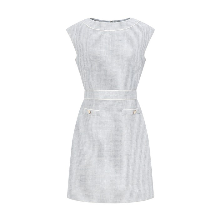 질스튜어트 여성용 통기성 라인배색 린넨혼방 트위드원피스 JSDR2B400