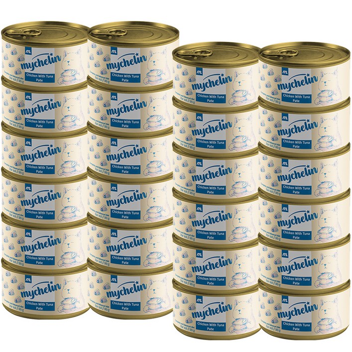 마이베프 전연령용 마이슐랭 고양이 참치 파테 습식캔, 닭참치, 80g, 24개 마이베프 전연령용 마이슐랭 고양이 참치 파테 습식캔, 닭참치, 80g, 24개