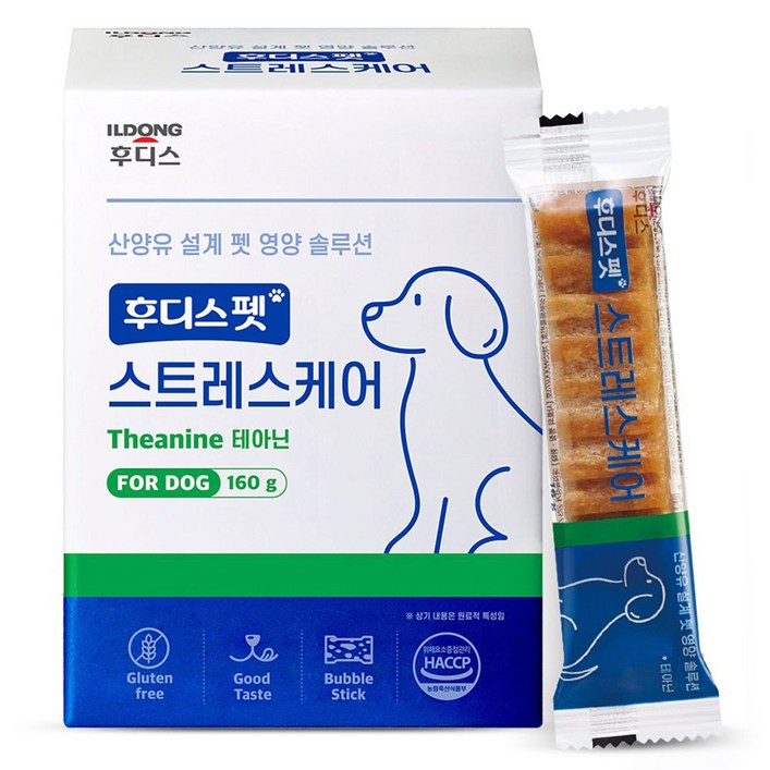 일동후디스 반려동물 후디스펫 스트레스케어 테아닌 160g, 비프맛, 1개, 안정보조