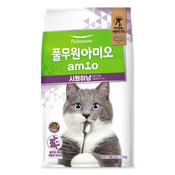 풀무원아미오 전연령 고양이 시원하냥 건식사료