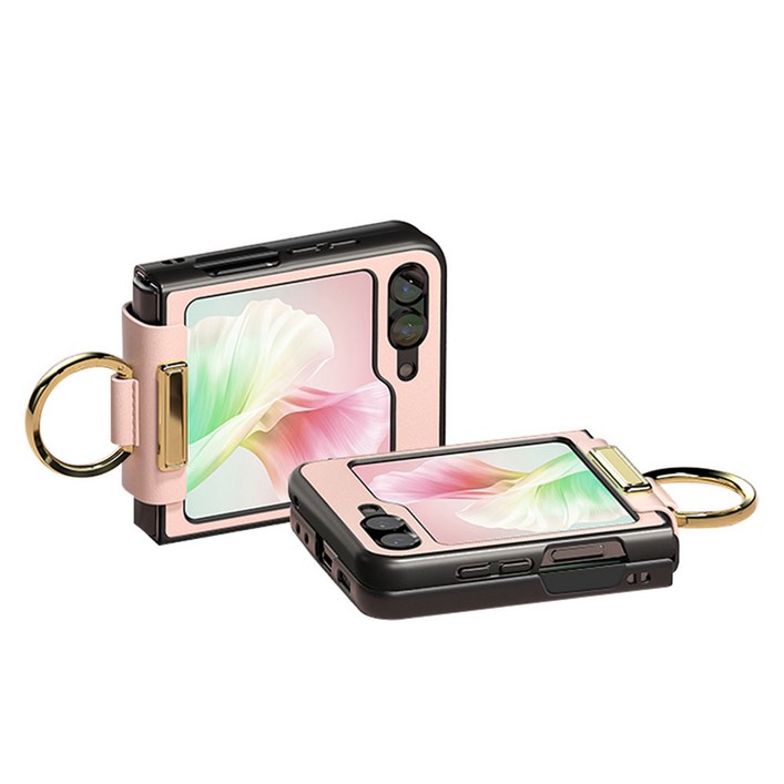 하이온 스칼렛 T링 가죽 범퍼 힌지 보호 핑거링 휴대폰 케이스