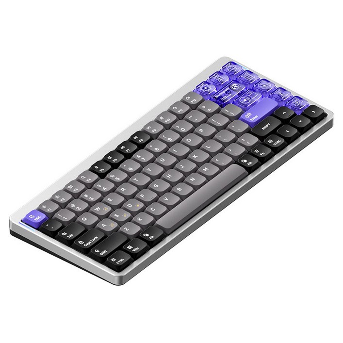 누피 AIR75 HE 래피드 트리거 기계식 게이밍 유선 텐키리스 키보드, 마그네틱축자석축, AIR75 HELP Magnetic Jade, 스페이스 실버