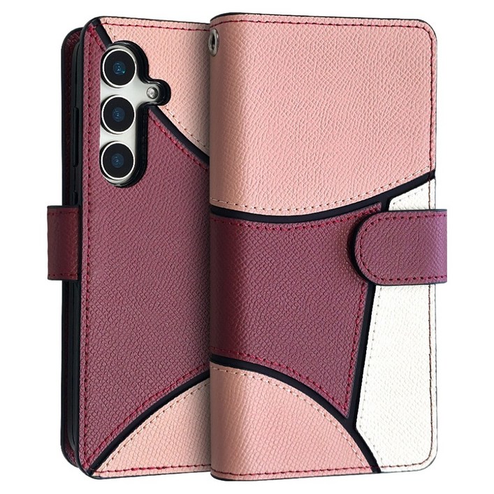 모나프리 소가죽 쓰리피스 다이어리 휴대폰 케이스