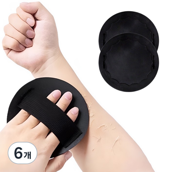 꾸지 저자극 요술 때수건 타올, 블랙, 6개, 1개입 꾸지 저자극 요술 때수건 타올, 블랙, 6개, 1개입