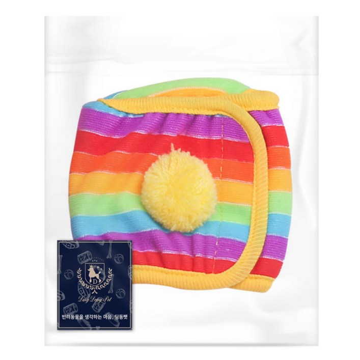 딩동펫 반려견 매너벨트 무지개