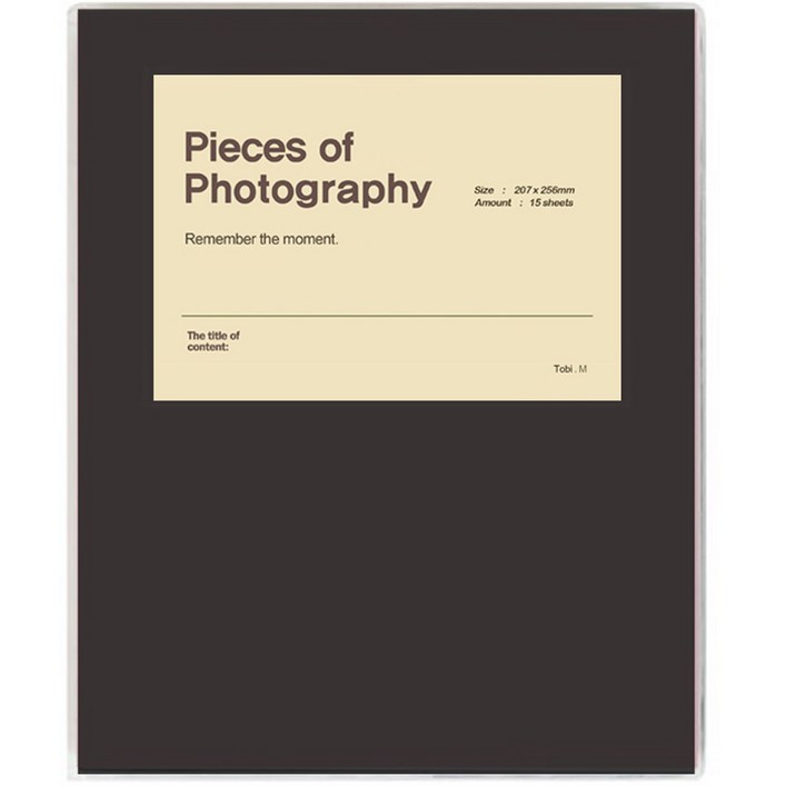 토비메모리 비비드 접착식 포토앨범, 블랙흑색내지, 25매