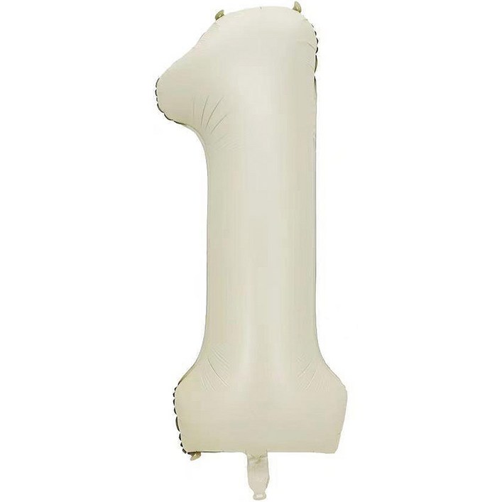 팡파티 숫자 레터링 풍선 101cm 1, 화이트, 1개 팡파티 숫자 레터링 풍선 101cm 1, 화이트, 1개
