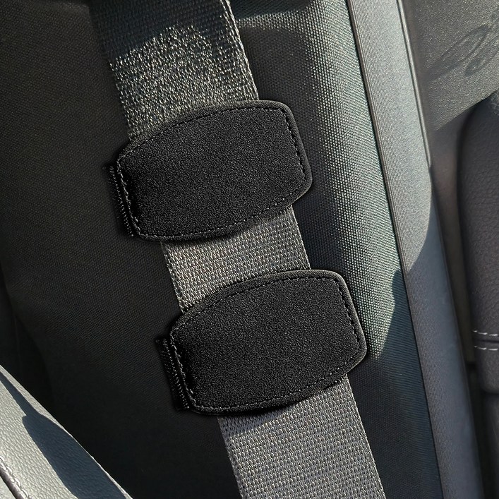 앤티스 스웨이드 안전벨트 스토퍼, 블랙, 2개