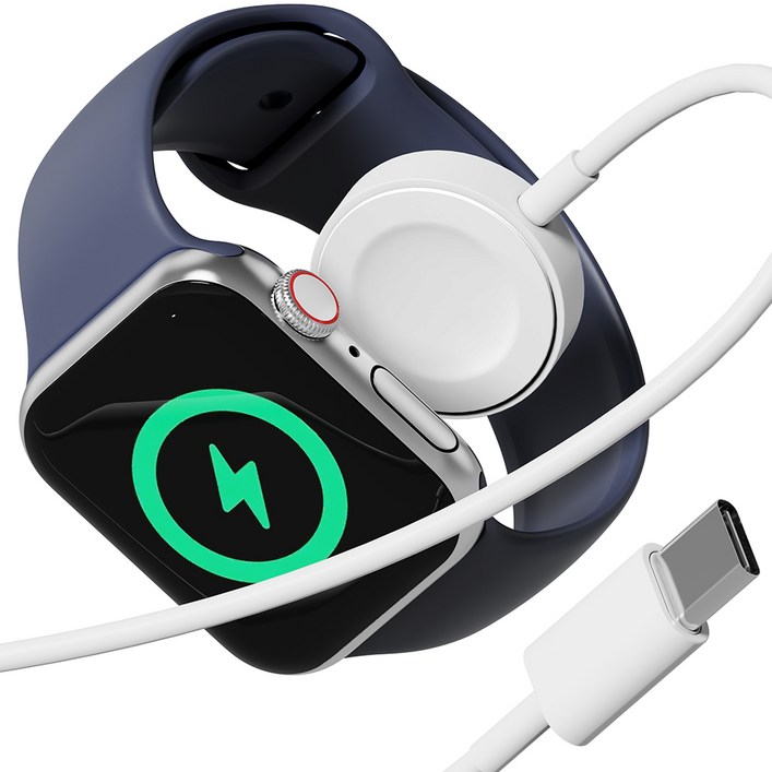 누아트 애플워치 전기종 호환 C타입 무선 충전기 케이블
