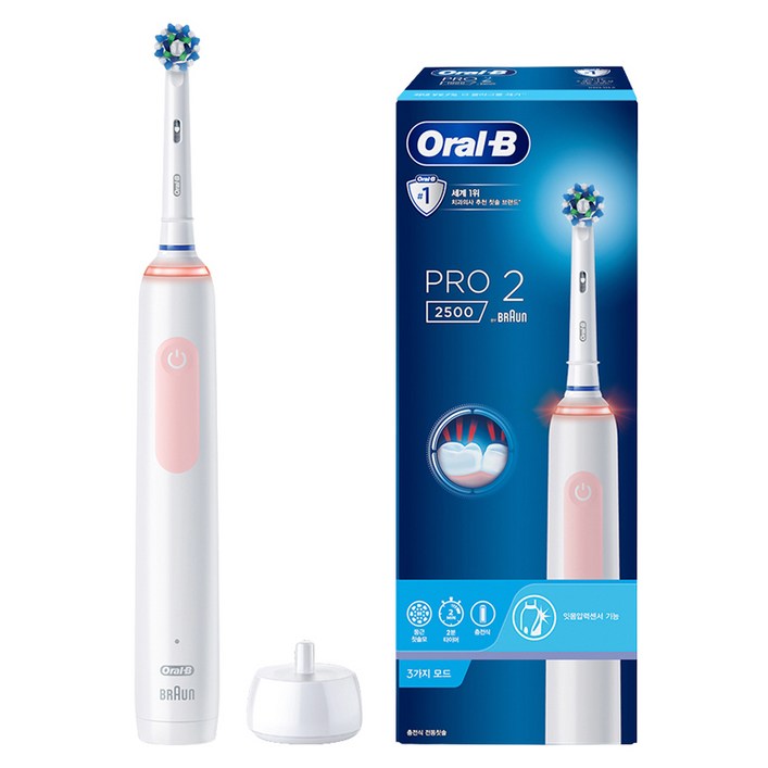 오랄비 전동칫솔 핸들 크로스액션 칫솔모 충전기