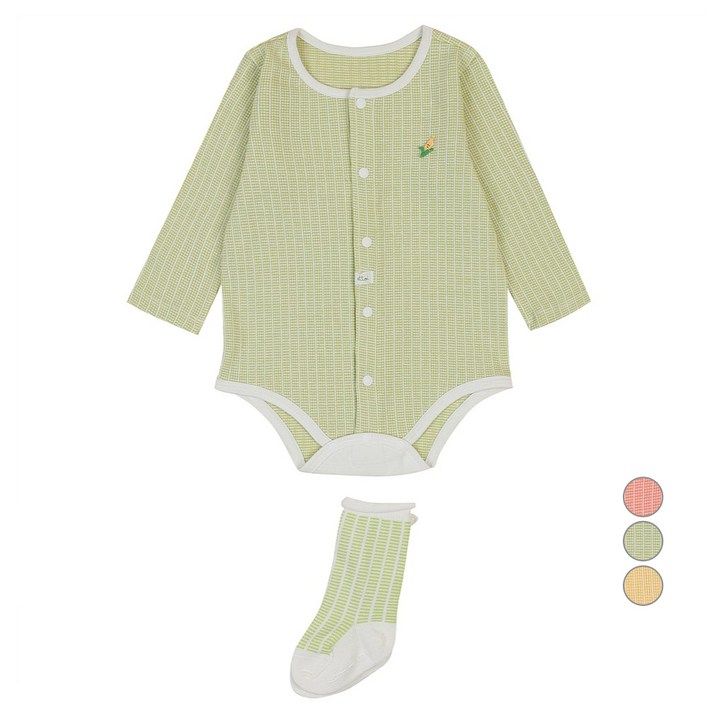 에뜨와 신생아용 선물용 플리티 바디수트  양말  쇼핑백