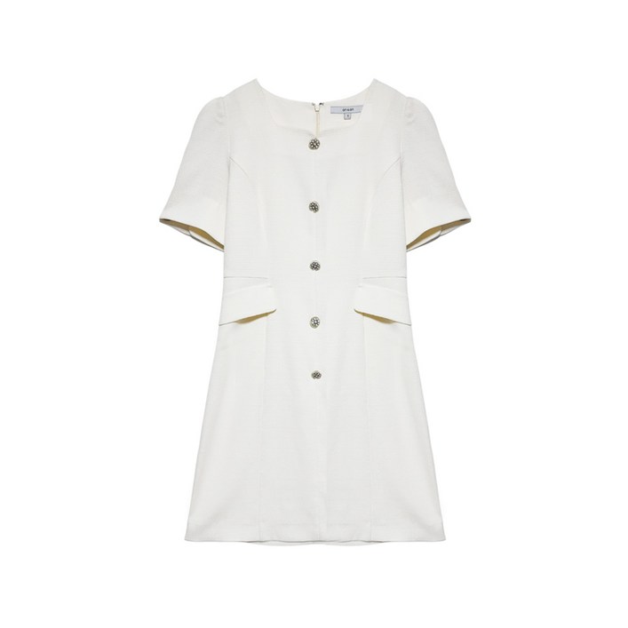 온앤온 여성용 트위드 반팔 원피스