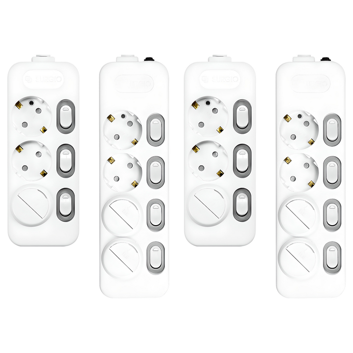 써지오 개별 멀티탭 3구 DH2039RT  4구 DH1648MT  안전커버 3p, 3m, 단일 색상, 2개