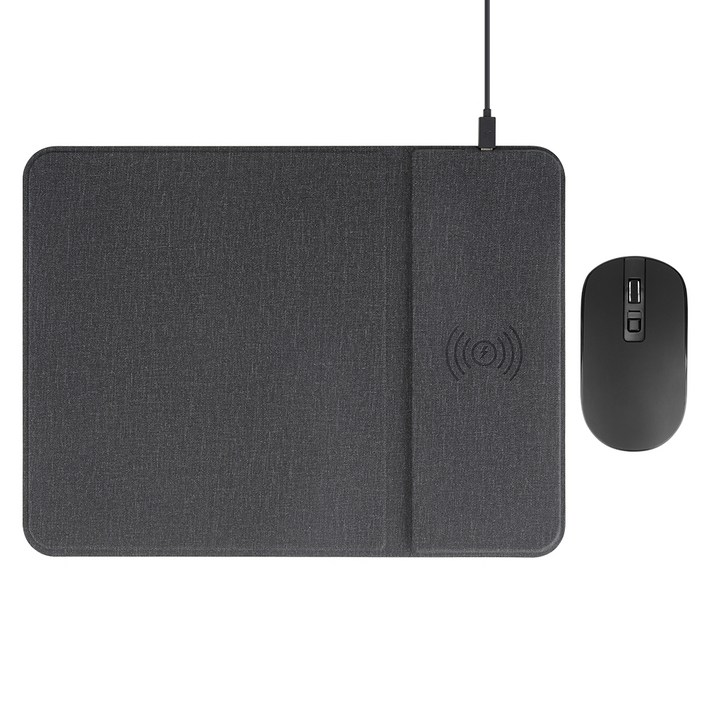 코시 무선 충전 패드 마우스 세트, MPM4007WL, 블랙 코시 무선 충전 패드 마우스 세트, MPM4007WL, 블랙