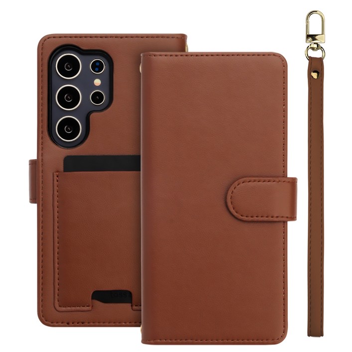 아이수트 램스킨 스트랩 다이어리 백포켓 휴대폰 케이스