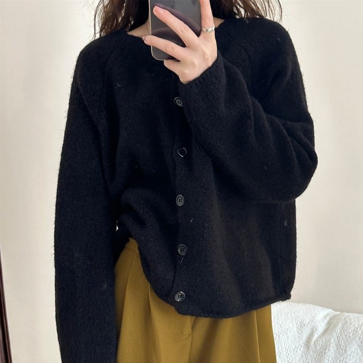 더시럽 여성용 나그랑 캐주얼 비비드 니트 가디건