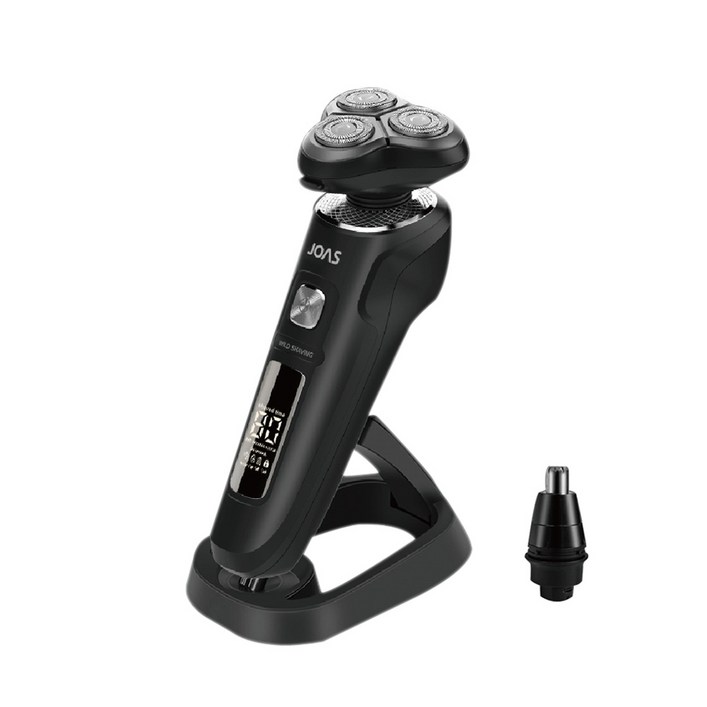 조아스 컴플리트 3중 회전식 생활방수 USB 충전식 잠금기능 전기면도기, 단일 색상, JR-5530