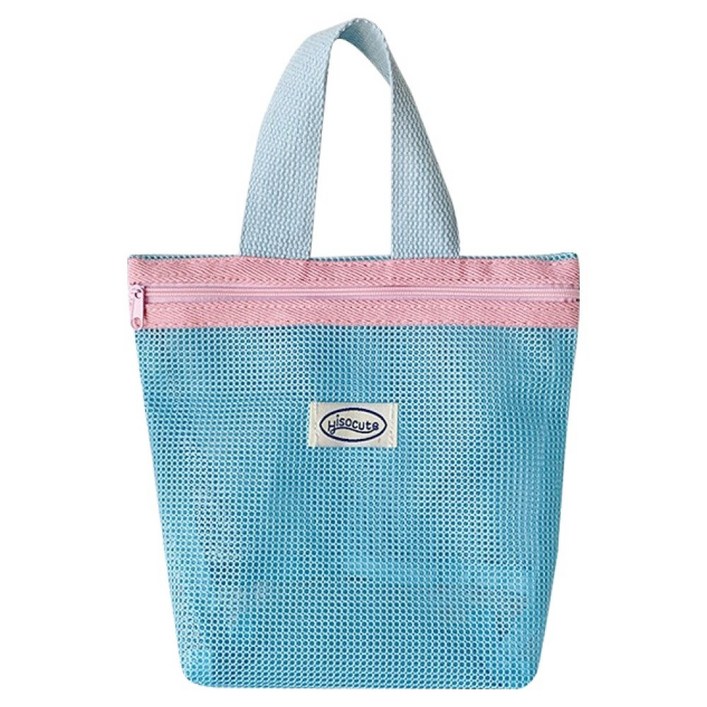 히소큐트 더자카 컬러풀 메쉬 목욕가방