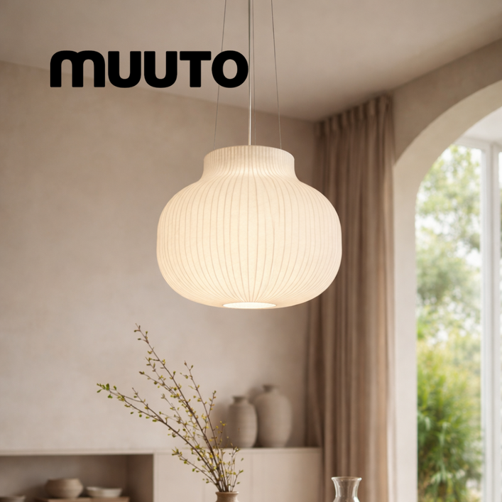 무토 스트랜드 펜던트 램프 Closed 60 식탁 테이블 카페 주방 거실 인테리어 조명, White Cocoon