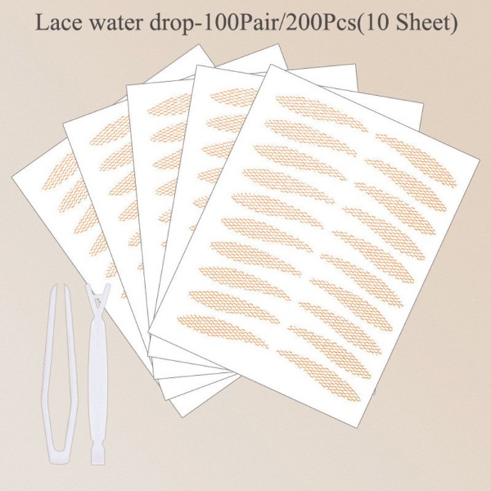 거즈 메쉬 레이스 투명 쌍꺼풀 스티커 보이지 않는 자가 접착 테이프 240 개5 팩