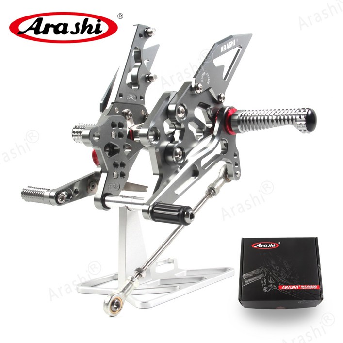 Arashi CNC 조절할 수 있는 발판  근거지 후방 설정 풋페그 에 YAMAHA YZF R3 / R25 2015 - 2023 YZF-R3 YZF-R25 2018 백스텝도