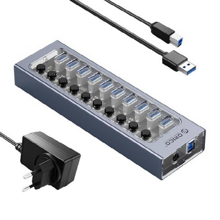 오리코 AT2U310AB USB3.0 10포트 충전 겸용 유전원 USB허브