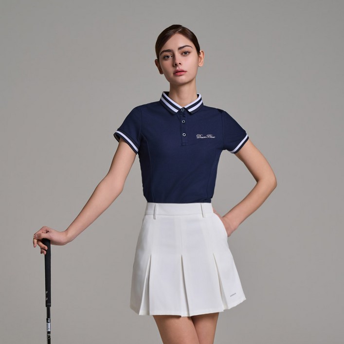 다운블로우 여성 스포츠 기능성 골프웨어 매직 밴딩 플리츠 스커트 DB3204