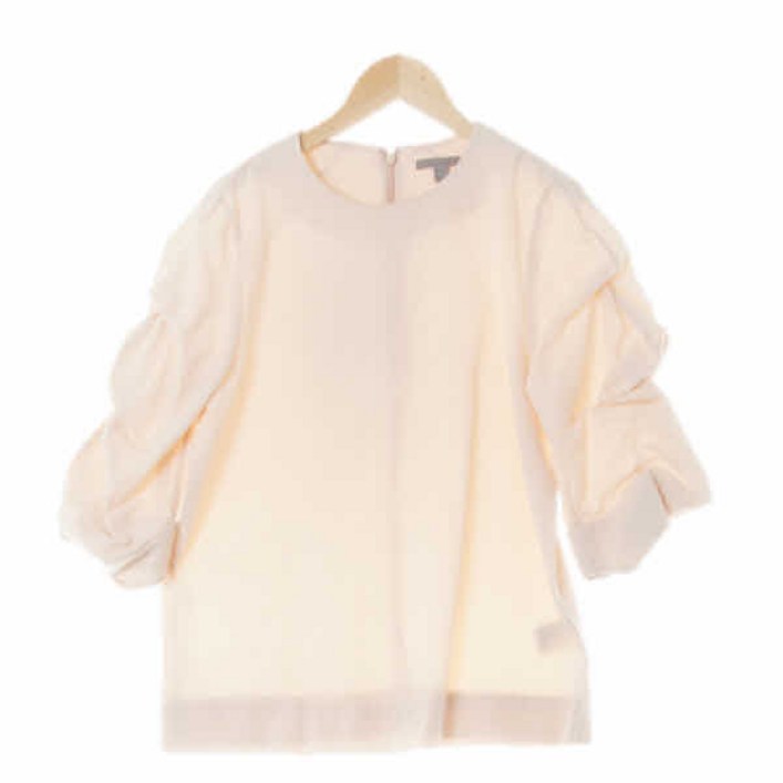 0055 COS페일도그우드핑크 면 엠보소매셔링블라우스 M