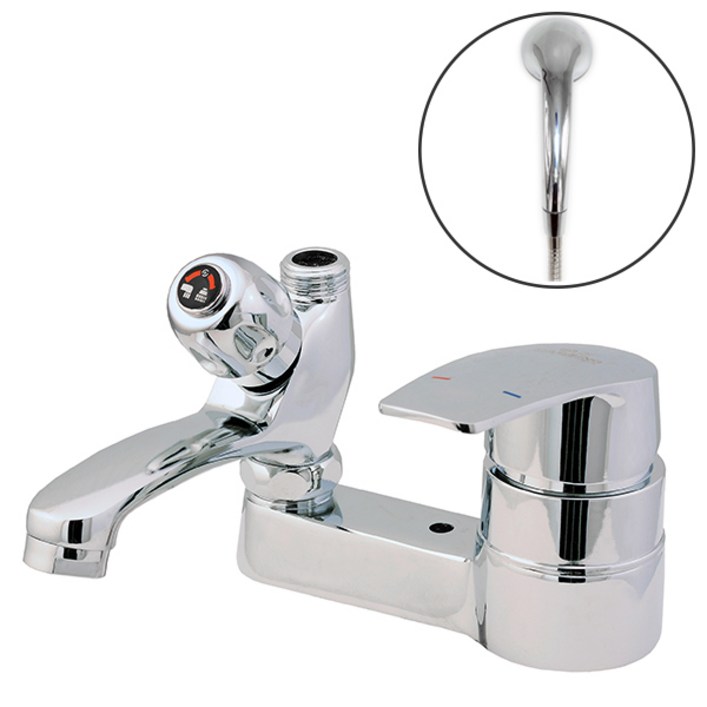 비욘드퍼니싱 투홀 세면대 수전 샤워기 겸용 국내생산 KC인증 MWL500, 1개