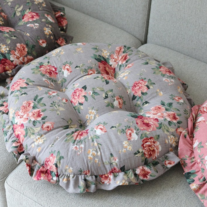 데코벨 세미 모나코 장미 프릴 원형 방석 ML