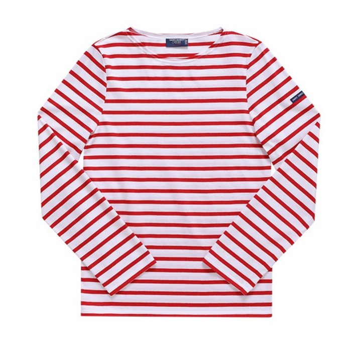 세인트제임스 9858 MER NEIGE 밍콰이어 모던 스트라이프 공용 긴팔티