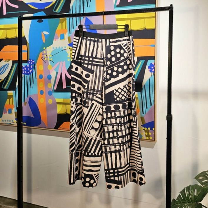 최초가 170000원 드로잉 블록 수퍼와이드 팬츠 CFMPPT03 BK